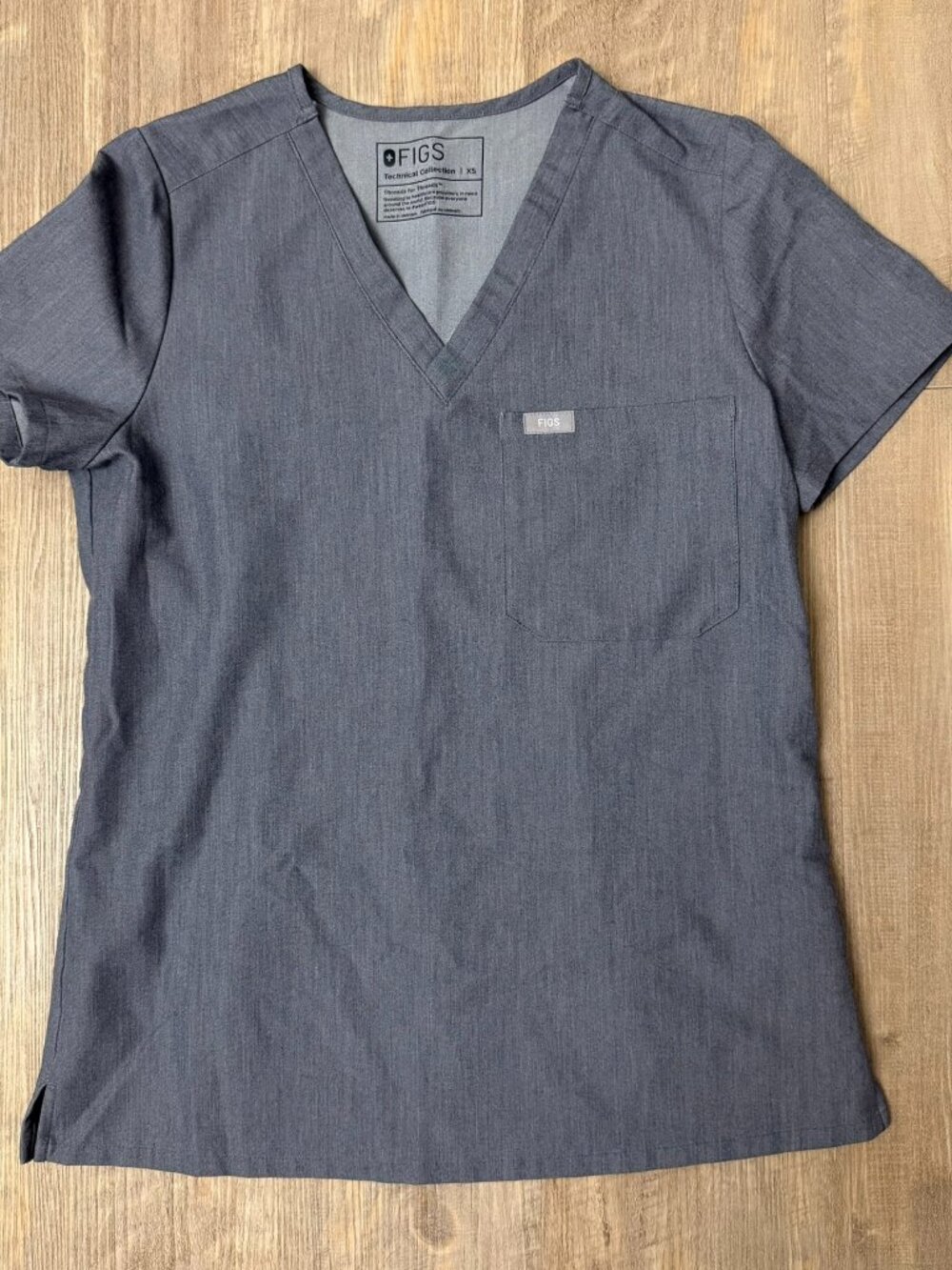 Figs Women's Gray Graphite Catarina Scrub Top XS